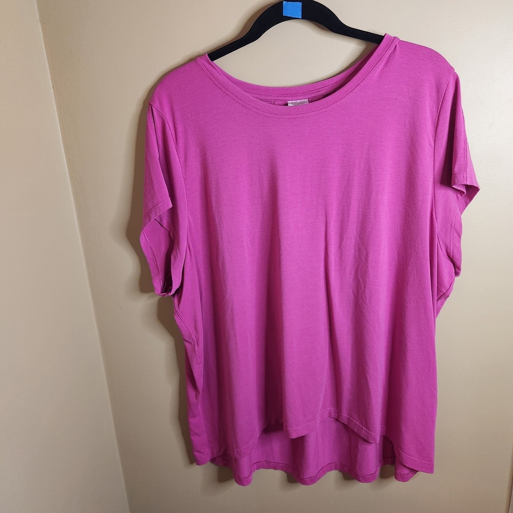 Athleta With Ease Tee Size XL Orchid Pink 533409